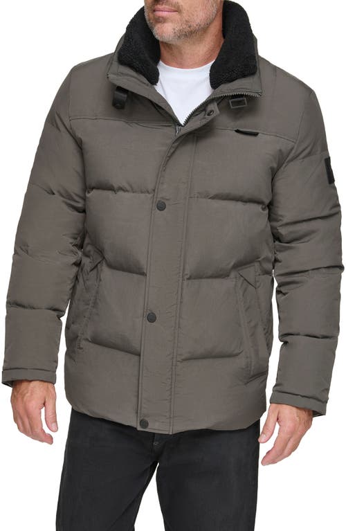 Suntel Quilted Down Coat in Slate