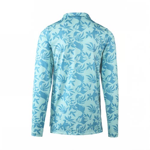 Uv Skinz Long Sleeve Performance Polo In Tropical Links