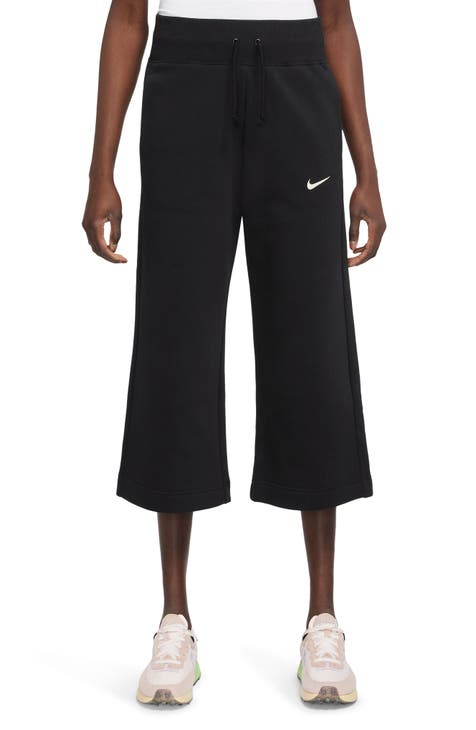Nike dri-fit size M black pink stripes athletic crop capri pants