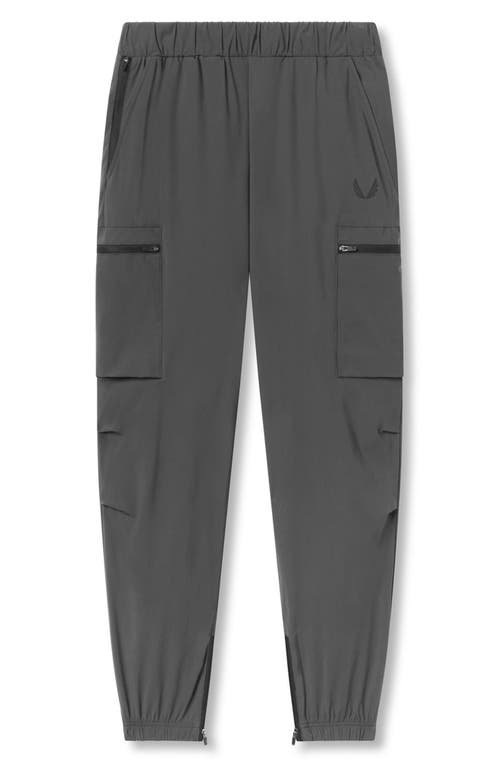 Shop Asrv Tetra-lite™ Water Repellent Zip Track Pants In Space Grey