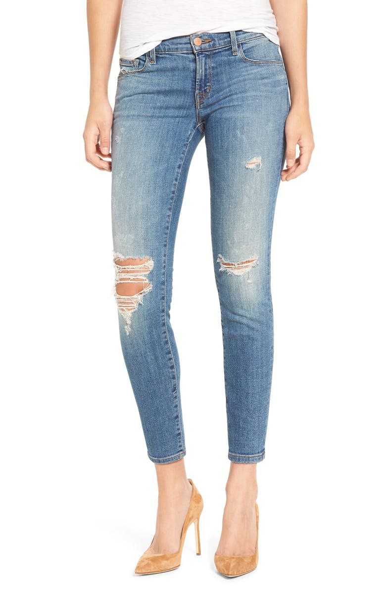 J Brand Ripped Crop Skinny Jeans (Mischief) | Nordstrom
