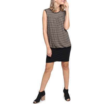 Savi Mom Tulip Blouson Maternity/nursing Dress, Black