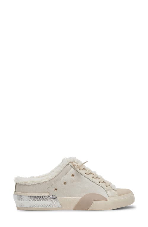 Shop Dolce Vita Zantel Faux Shearling Lined Slip-on Sneaker In Off White Crackled Leather