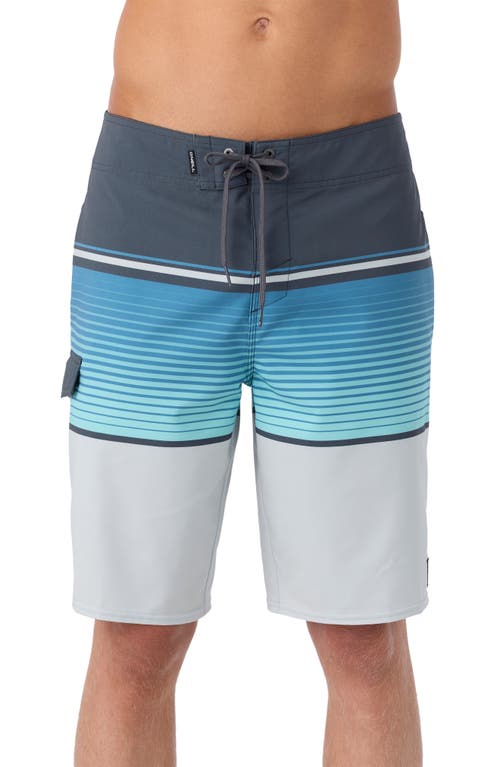 Shop O'neill Lennox Stripe Board Shorts In Fog