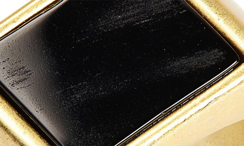 Shop Madewell Nightstone Signet Ring In Black Onyx Multi