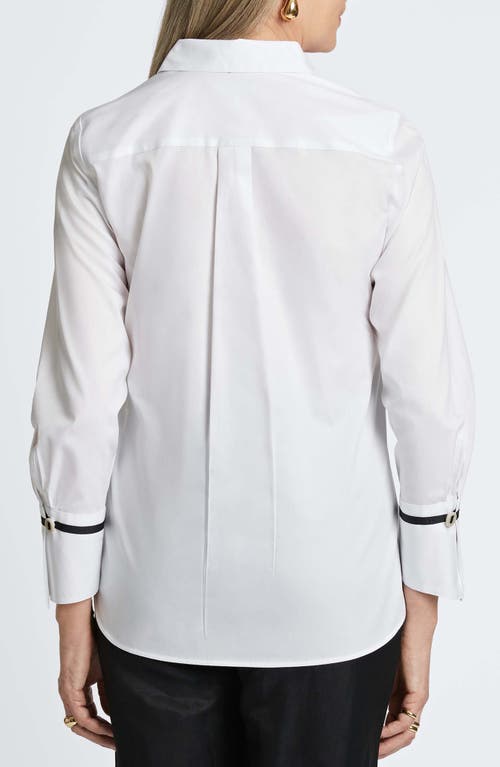 Shop Foxcroft Iris Button-up Shirt In White