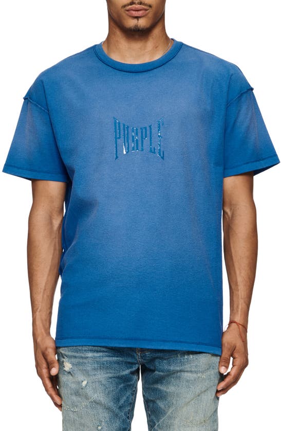 Shop Purple Brand Oversize Inside Out Graphic T-shirt In Blue
