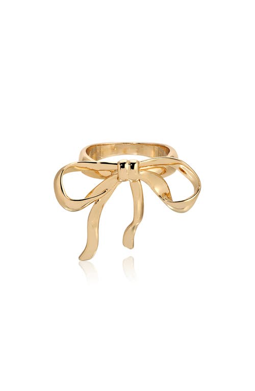 Shop Ettika Bow Organica Ring In Gold