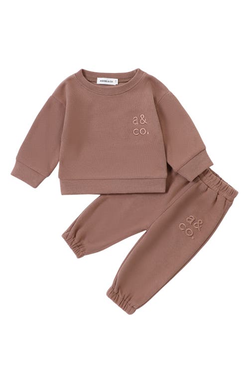 Ashmi & Co. Sweatshirt Sweatpants Set Coffee at Nordstrom, M