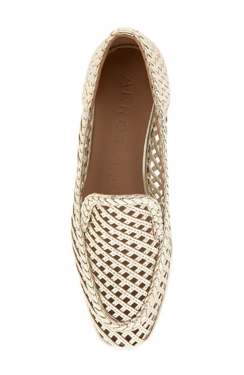 Shop Aerosoles Nagle Woven Loafer In Soft Gold