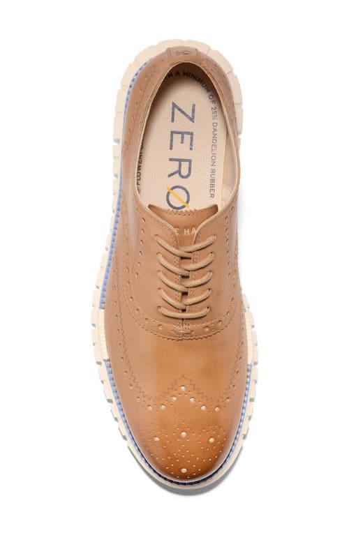 Shop Cole Haan Zerøgrand Remastered Wingtip Derby Sneaker In Farro/vanilla