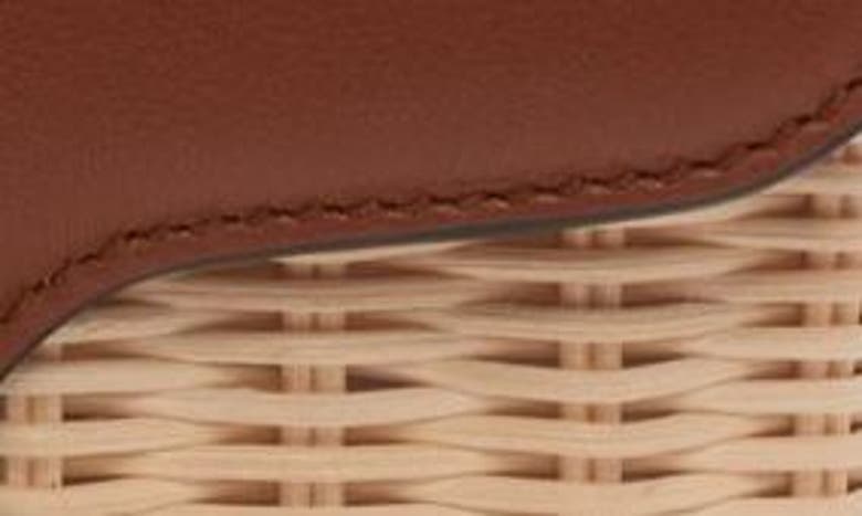 Shop Valentino Locò Woven Wicker & Leather Shoulder Bag In 43s Naturale/ Selleria