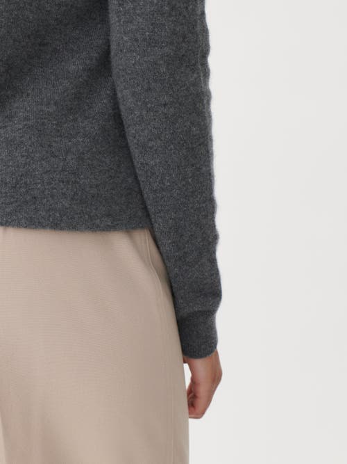 Shop Gobi Cashmere Crew Neck Sweater In Stone Gray