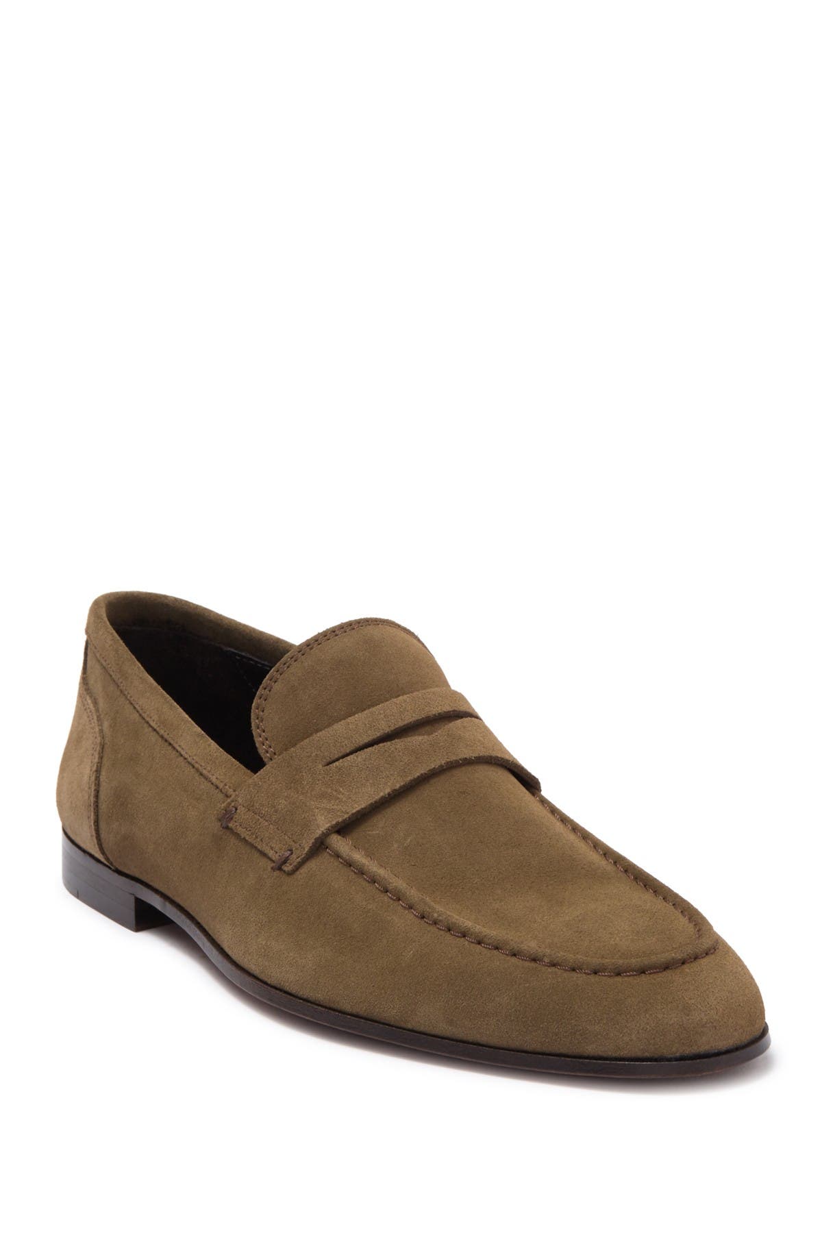 To Boot New York Deville Leather Penny Loafer In Taupe