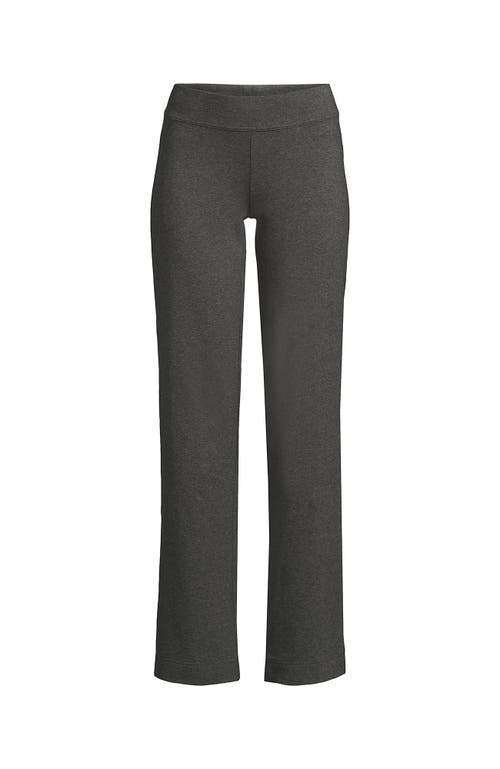 Lands' End Starfish Mid Rise Straight Leg Pants In Charcoal Heather