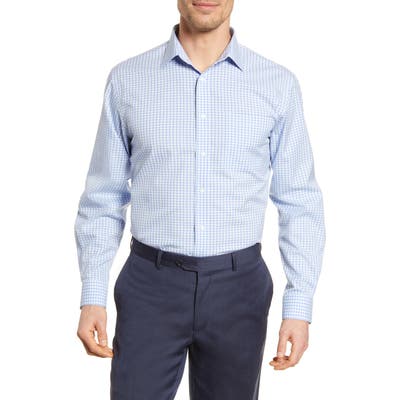 Nordstrom Shop Smartcare(TM) Traditional Fit Check Dress Shirt - Blue