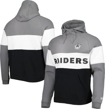 Men's Nike Black/Silver Las Vegas Raiders Throwback Raglan Long Sleeve  T-Shirt