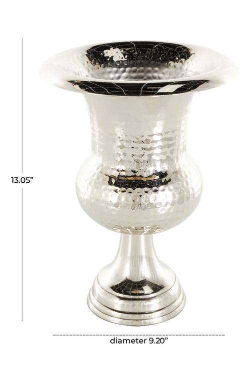 Vivian Lune Home Metal Vase In Silver