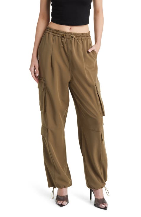 Womens Fashion Cargo Pants With Flap Pocket And Side V Waist Street Vibes  Tape, Solid Parachute Jogger Ladies Cargo Trousers Primark Mujer Style  #230927 From Daye01, $13