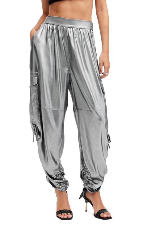 Metallic Cargo Pant