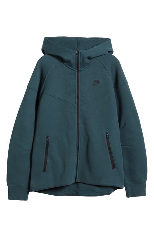 Shop Nike Sportswear Tech Fleece Windrunner Zip Hoodie In Deep Jungle/black