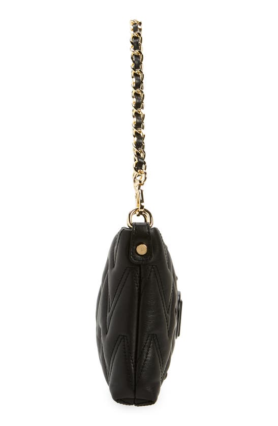 Shop Valentino By Mario Valentino Vanille Diamond Quilted Leather Shoulder Bag In Black