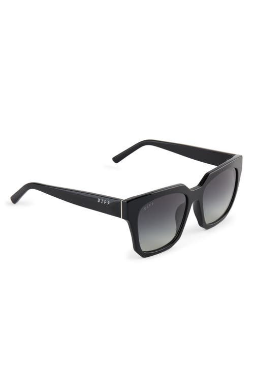 Diff Ariana Ii 54mm Gradient Square Sunglasses In Black/grey Gradient