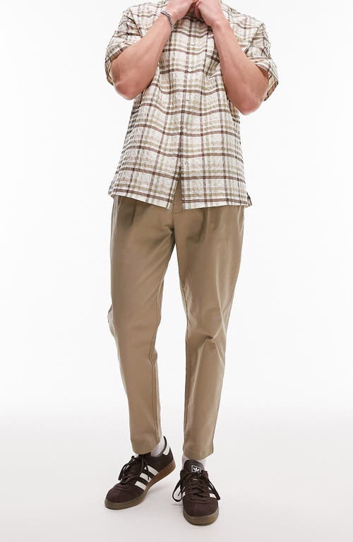 Topman Tapered Fit Chinos in Stone