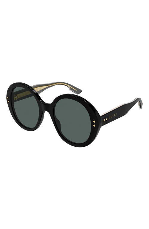 UPC 889652375052 product image for Gucci 54mm Round Sunglasses in Black at Nordstrom | upcitemdb.com