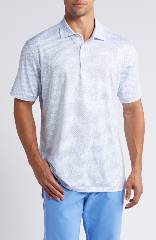 Shop Peter Millar Whiskey Sour Print Performance Golf Polo In White