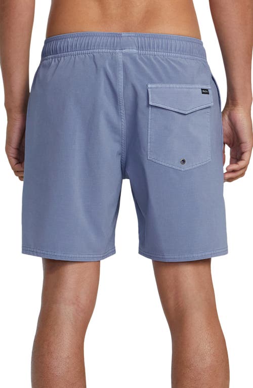 Shop Rvca Pigment Swim Trunks In Blue Tide