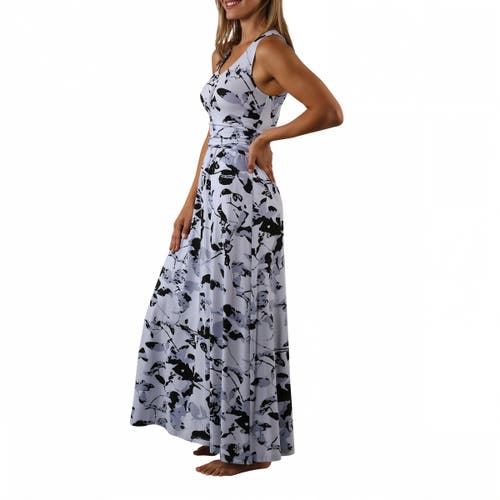 Uv Skinz V-neck Maxi Dress In Shadow Ivy