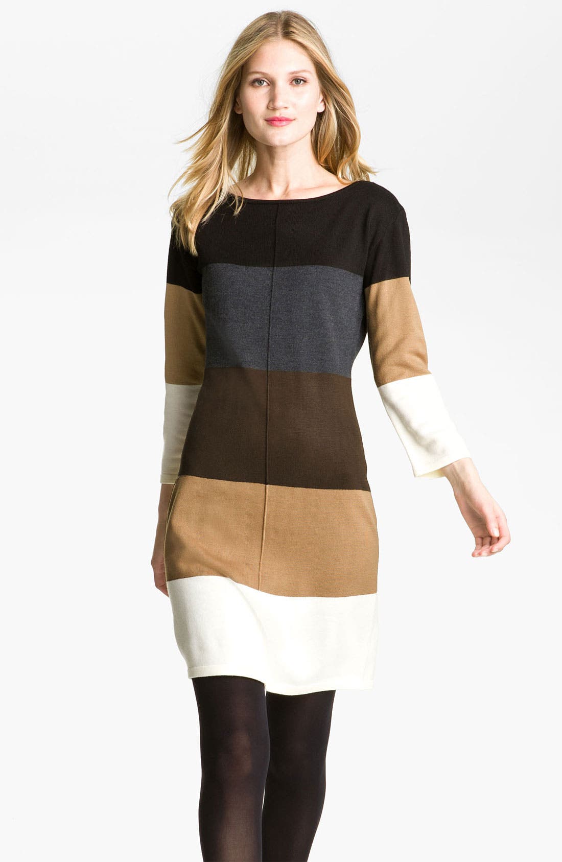 color block sweater dresses