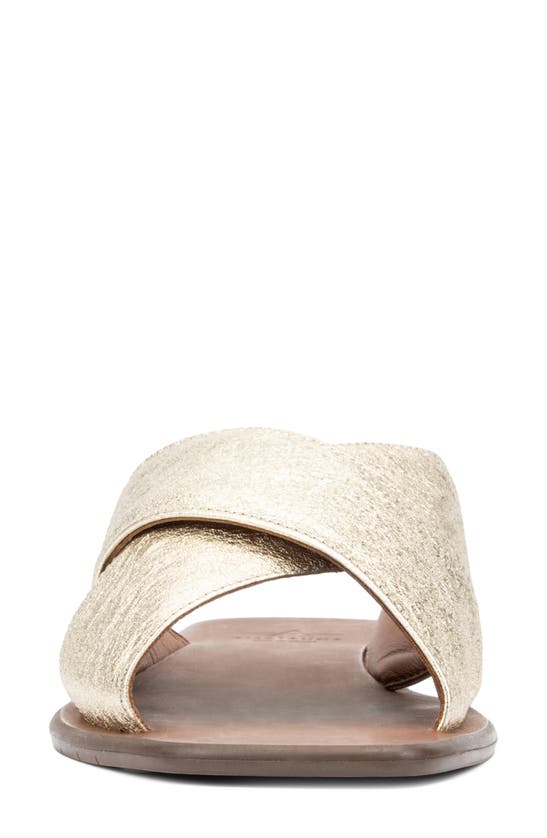 Aquatalia Britt Water Repellent Slide Sandal In Platino