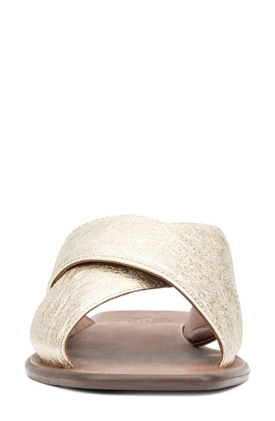 Shop Aquatalia Britt Water Repellent Slide Sandal In Platino