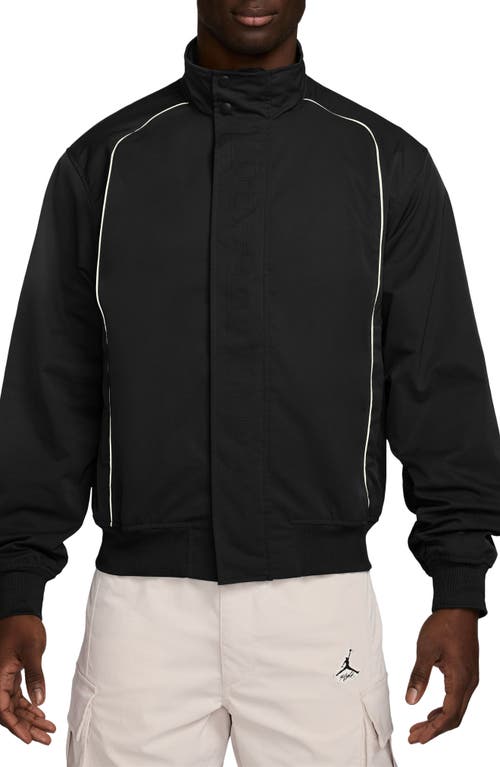 Shop Jordan Mvp Water Repellent Jacket In Black/sail