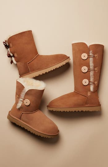 brown uggs with buttons