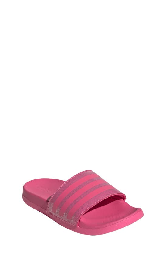 Shop Adidas Originals Kids' Adilette Comfort Slide Sandal In Pulse Magenta/ Bliss Pink