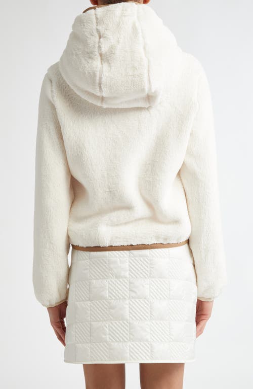 Moncler Grenoble Fleece Down Puffer Jacket In White