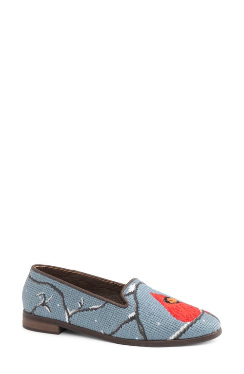 Shop Bypaige Needlepoint Loafer In Sky Blue