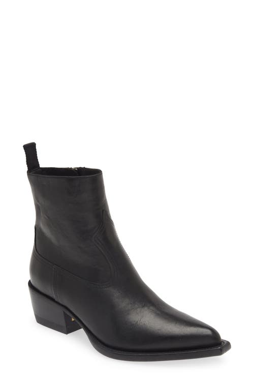 Debbie Pointed Toe Ankle Boot in Black