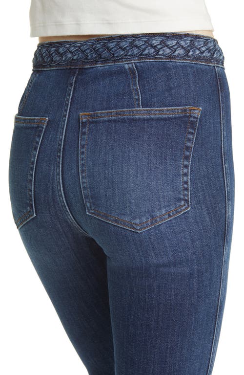 Shop Frame Braided High Waist Crop Mini Bootcut Jeans In Istanbul