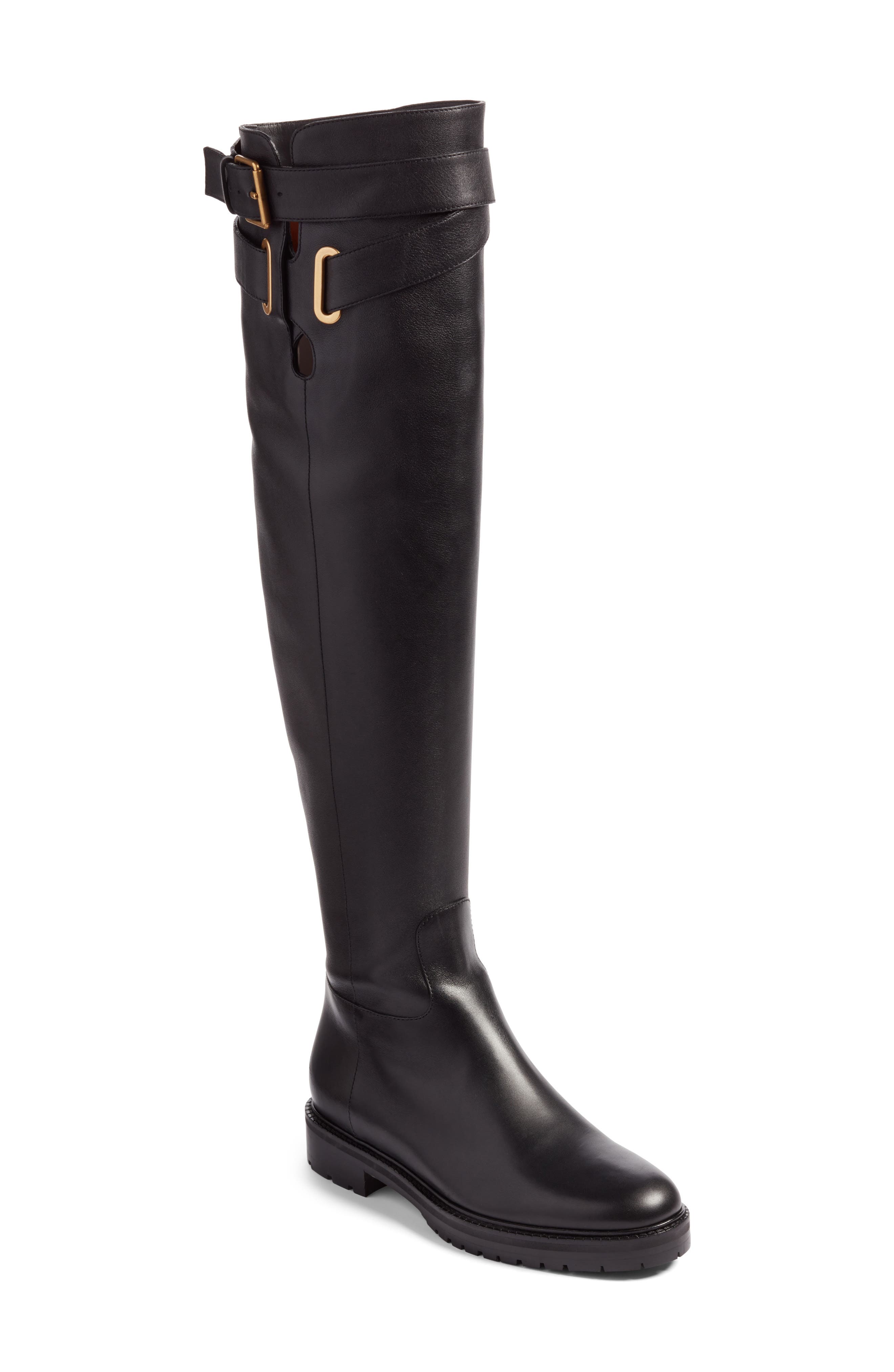 black over the knee thigh high boots