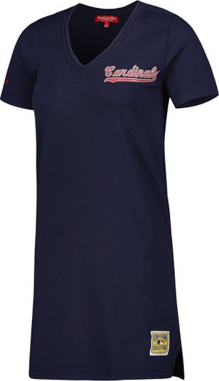 Women's Mitchell & Ness Navy New York Yankees Cooperstown Collection V-Neck Dress Size: Medium