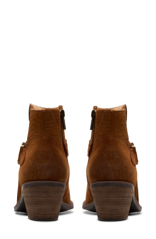 Shop Clarksr Clarks(r) Neva Buckle Bootie In Dark Tan Suede