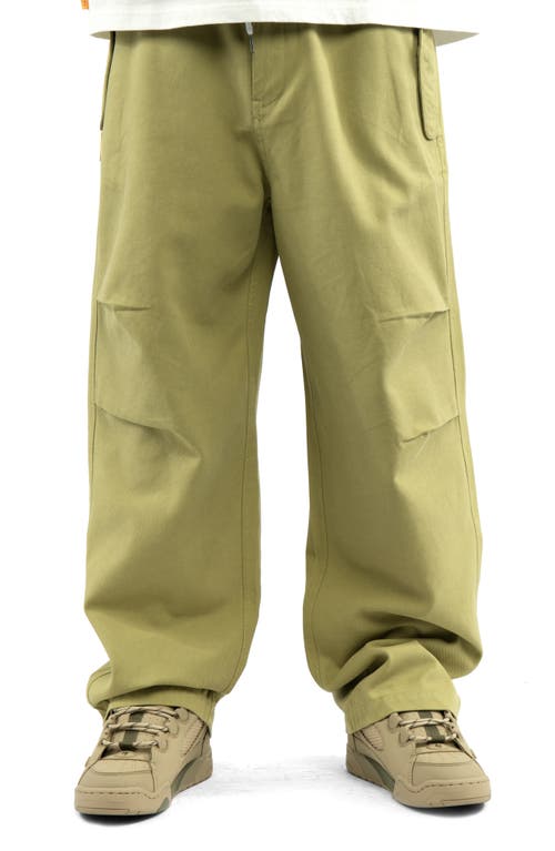 Shop Round Two Cotton Twill Flight Pants In Pale Green