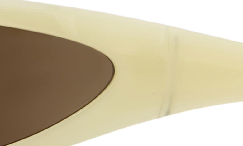 Balenciaga Women's 80mm Shield Sunglasses In Yellow Yellow Brown