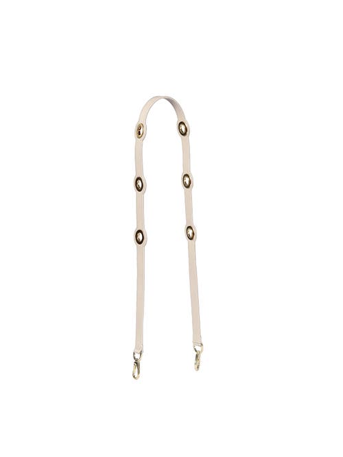 Shop Teddy Blake Eyelet Leather Strap In Cream