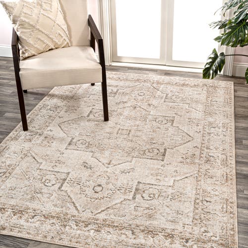 Jonathan Y Koda Vintage Native American Medallion Machine-washable Area Rug In Cream/brown