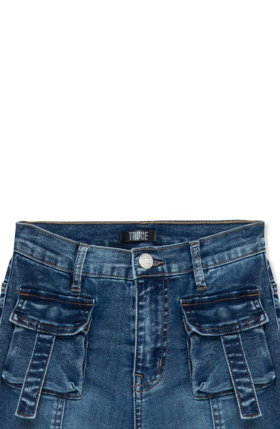 Shop Truce Kids' Seamed Flare Jeans In Denim